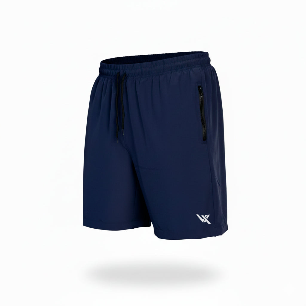 Bermuda Tactel Elastano Ziper - Azul