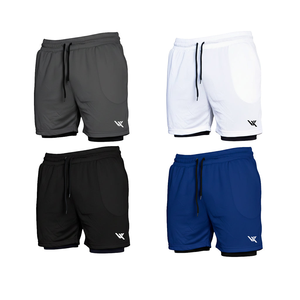 KIT 4 SHORTS 2 EM 1 DE COMPRESSÃO [PAGUE 2 LEVE 4]